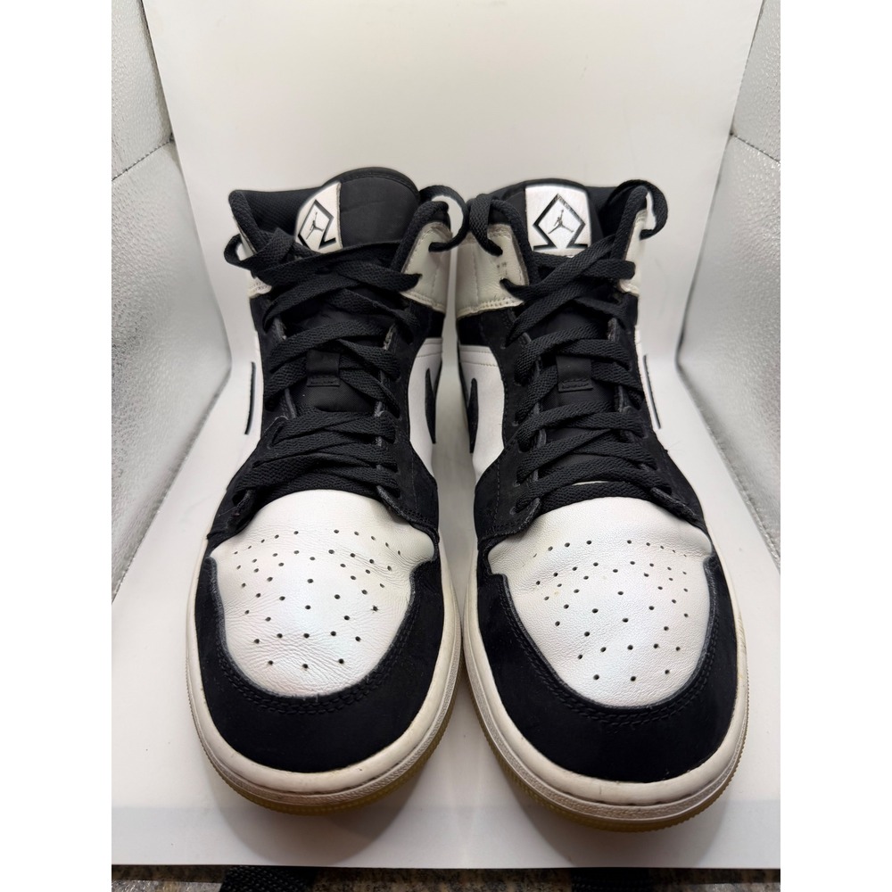 Jordan‎ 1 Mid Diamond Shorts White Black DH6933-100 Mens 10.5 Basketball Shoes